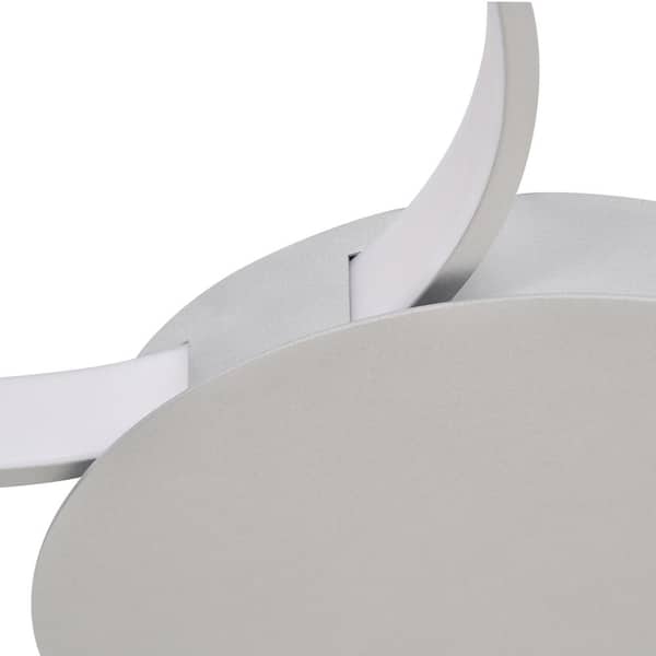 Capella 43 in. 40-Watt Silver ETL Certified Integrated LED Semi Flush Mount Ceiling Fixture With 4 Light Rings