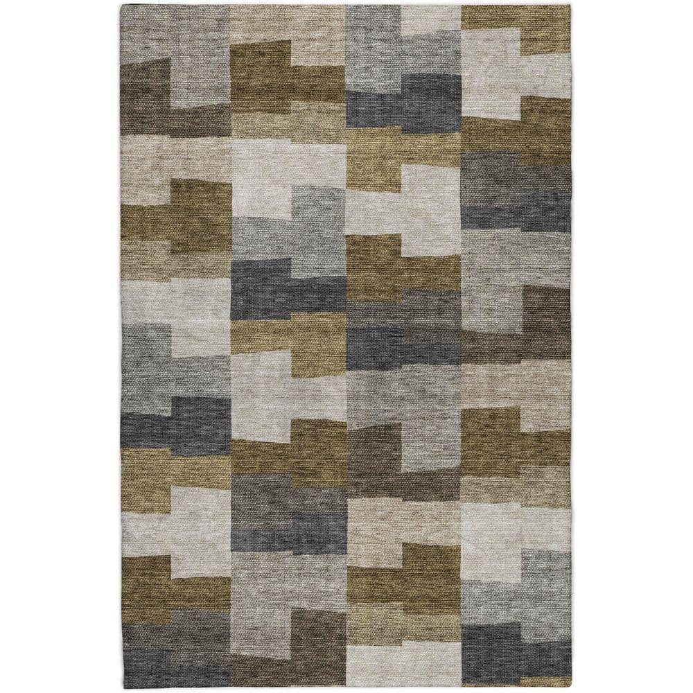 Dream Shag Premium Machine Washable Abstract ADS659 Brown 3 ft. x 5 ft. Area Rug price history on PriceWatchPro