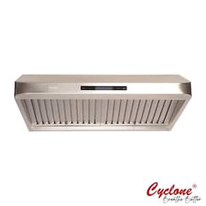 PRO Collection 30 in. 680CFM Rectangle Opening Under Cabinet Range Hood with Light in Stainless Steel