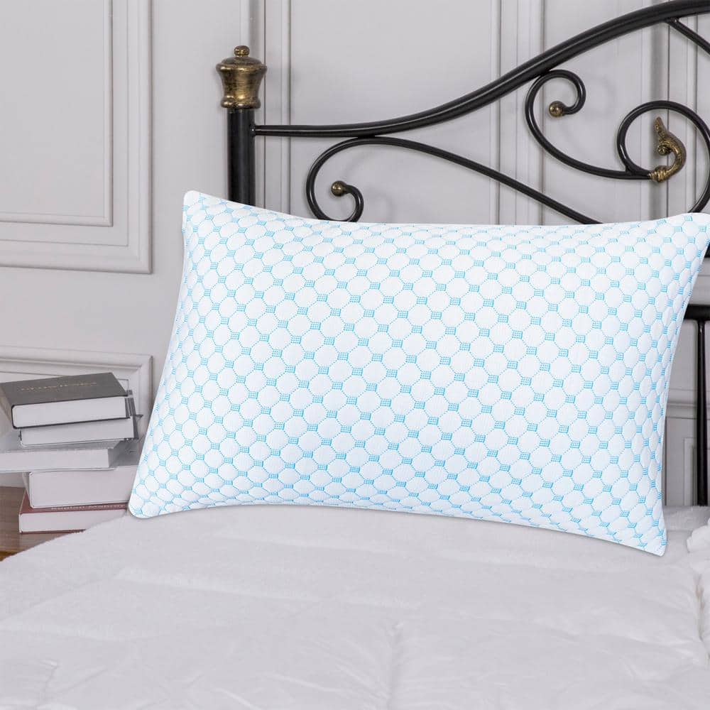 King Size Hypoallergenic Cooling Memory Foam Pillow with Bamboo Microfiber Cover