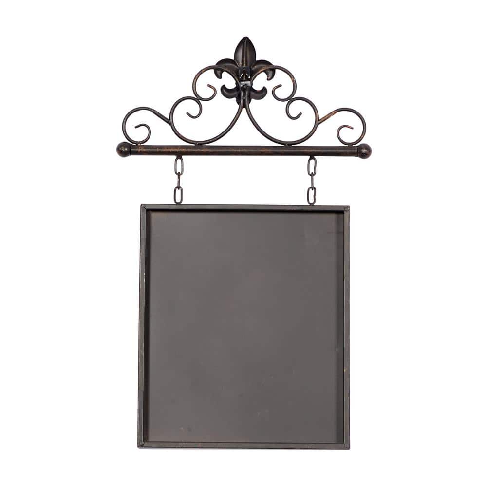 Elegant Fleur di Lis 23" Metal Arch Wall Sculpture Decor