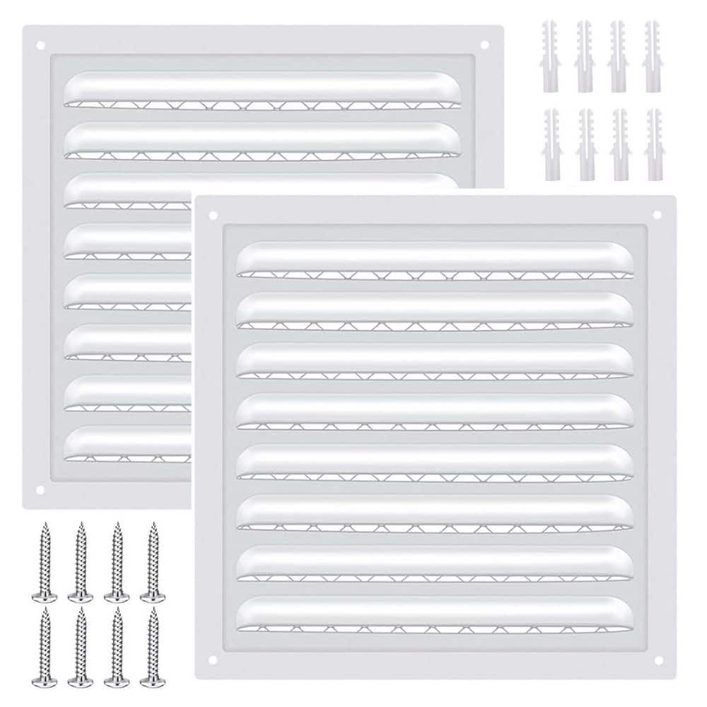 8 x 8 in. Square White Stainless Steel Attic Vent Grille with Screen Mesh for Home Garage Ceiling Ventilation 2-Pack price history on PriceWatchPro