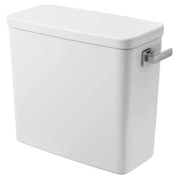 Eurocube 1.28 GPF Single Flush Toilet Tank Only with Right-Hand Trip Lever in Alpine White