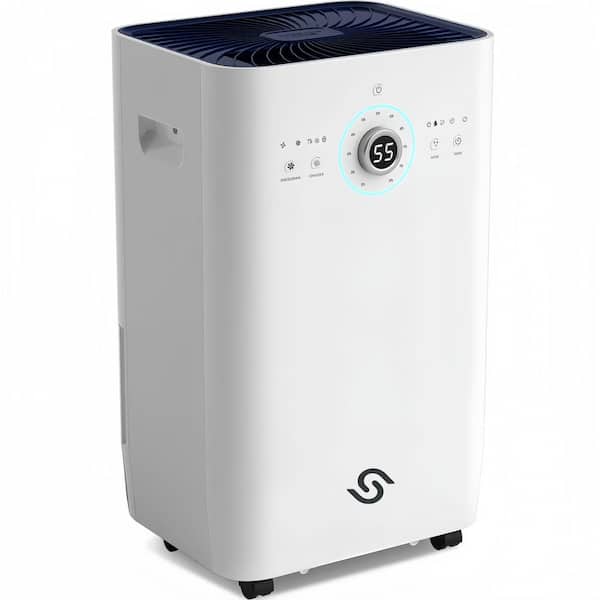 150 pt. 9,000 sq. ft. Quiet Portable Dehumidifier in White with Built-in Pump, Auto Defrost, Clothes Dry for Home/Office