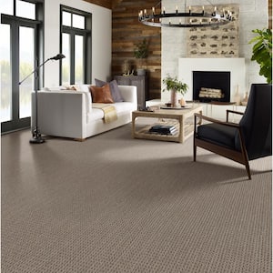 Sicily - Flint - Gray 15 ft. 46.8 oz. SD Nylon Pattern Installed Carpet