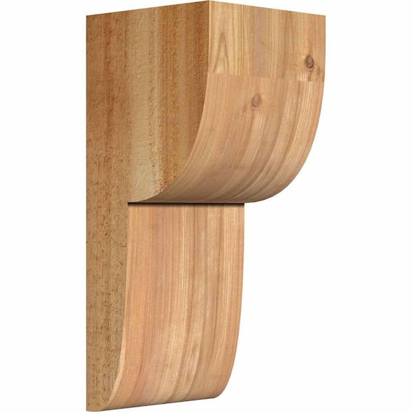 Ekena Millwork 6 in. x 6 in. x 14 in. Western Red Cedar Crestline Rough Sawn Corbel