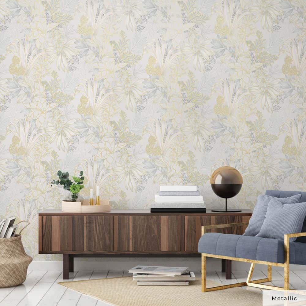 Tempaper Coniferous Floral Silk Non-Pasted Wallpaper Roll