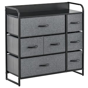 Modern 8-Drawer Gray Chest of Drawers (31.5 in W. x 31 in H)
