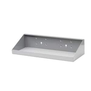 LocHook 18 in.W x 6-1/2 in.Deep Gray Epoxy Powder Coated Steel Shelf for LocBoard