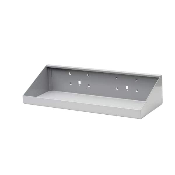 Triton Products LocHook 18 in.W x 6-1/2 in.Deep Gray Epoxy Powder Coated Steel Shelf for LocBoard