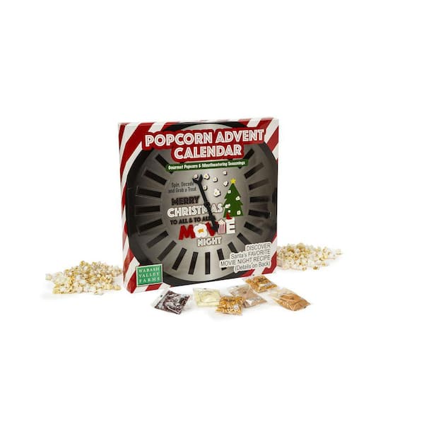 Santa's Secret Snack 24-Piece Spin and Decode Popcorn Advent Calendar Popcorn Sets
