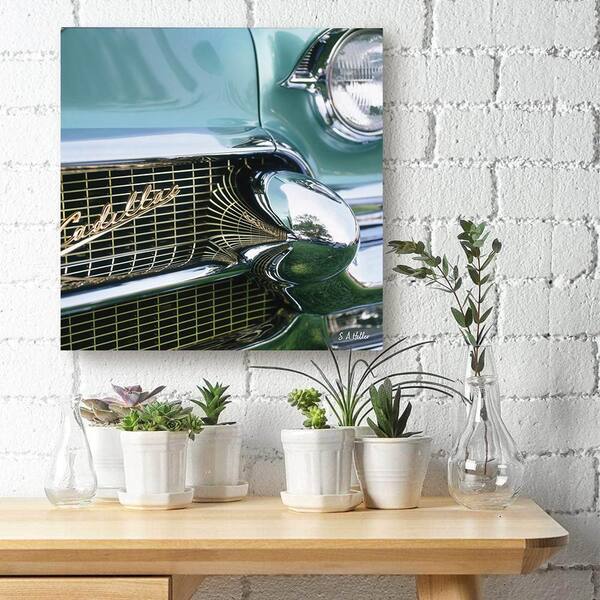 VENICE BEACH Collections Classic Cadillac by Steven A. Heller 1-Piece Unframed Canvas Drawing Print 14 in. x 14 in.