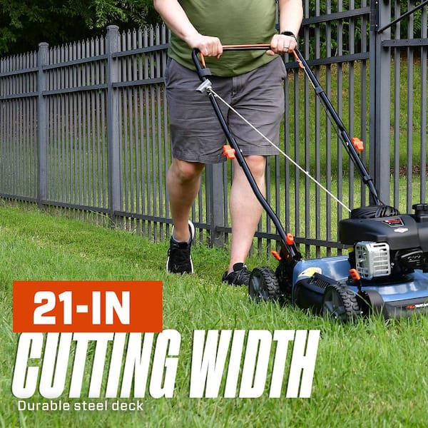 21 in. 125cc 4-Cycle Briggs and Stratton Engine Gas Push Lawn Mower with 2-in-1 Mulching Side Discharge