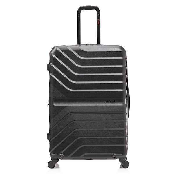 InUSA Aurum Light-Weight 28 in. Black Hardside Spinner Luggage Roller Suitcase