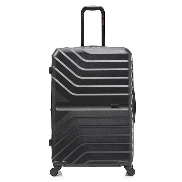 InUSA Aurum Lightweight 28 in. Black Hard side Spinner Luggage Roller Suitcase