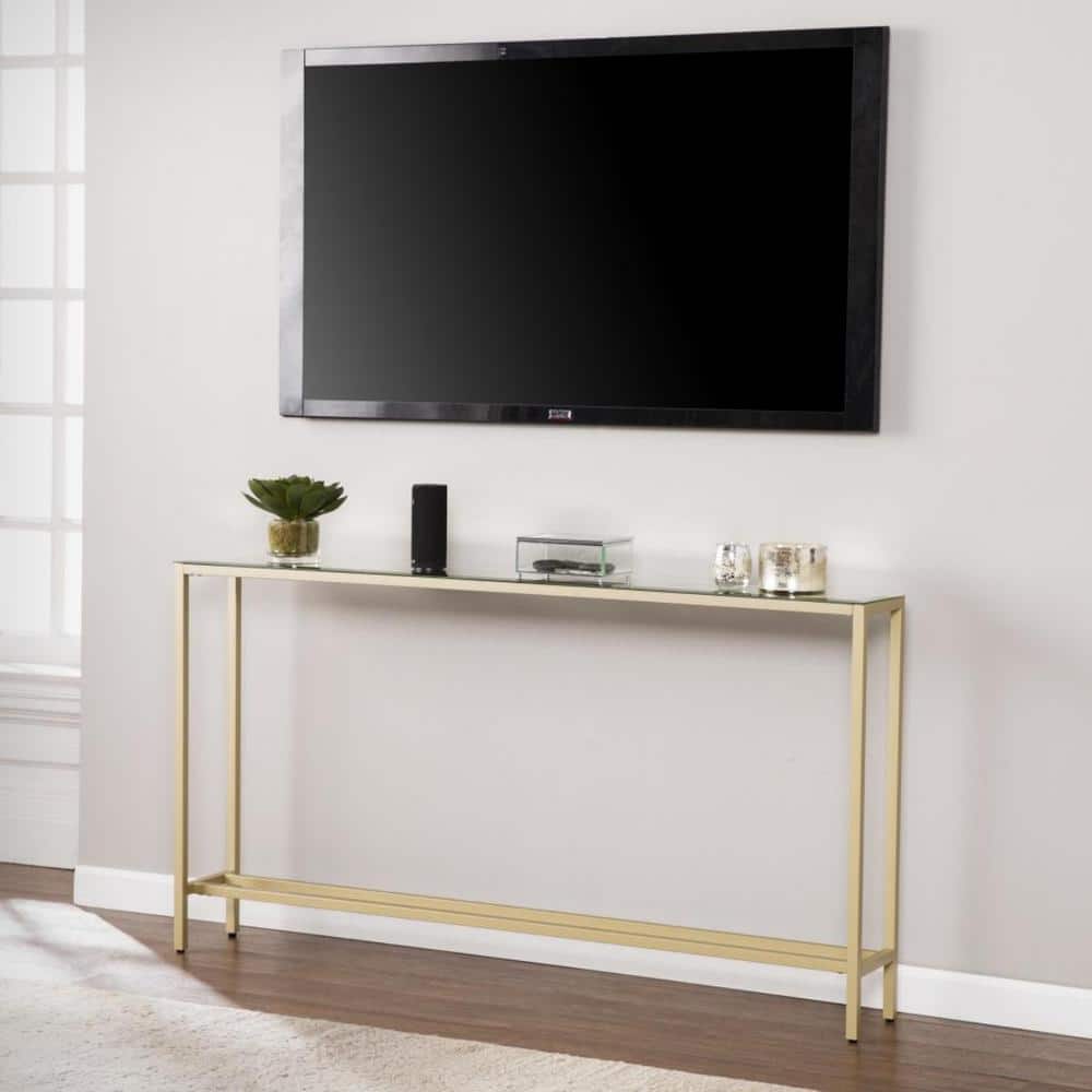 63.5 in. Silver Rectangle Glass Console Table Mirrored price history on PriceWatchPro
