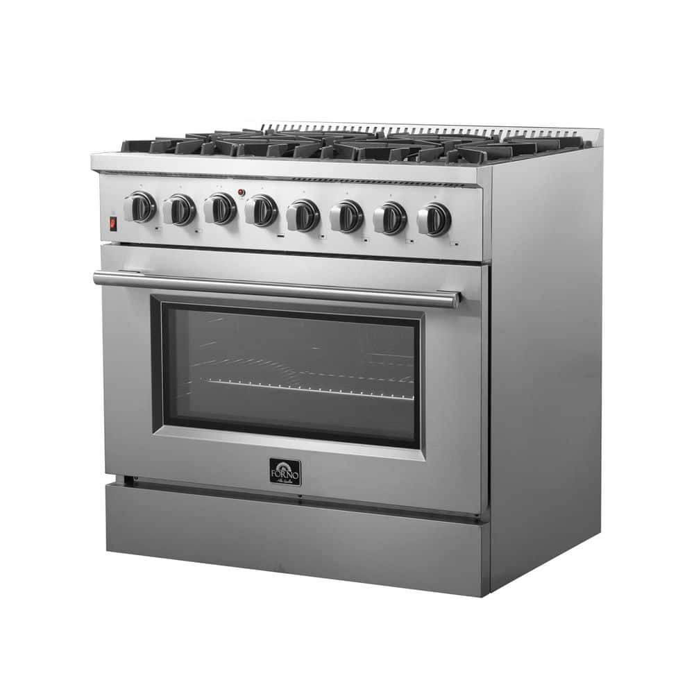 Galiano 36-inch Stainless Steel Dual Fuel Range with Griddle
