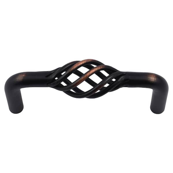 Nash 3 in. Center-to-Center Oil Rubbed Bronze Birdcage Cabinet Pull (25-Pack)