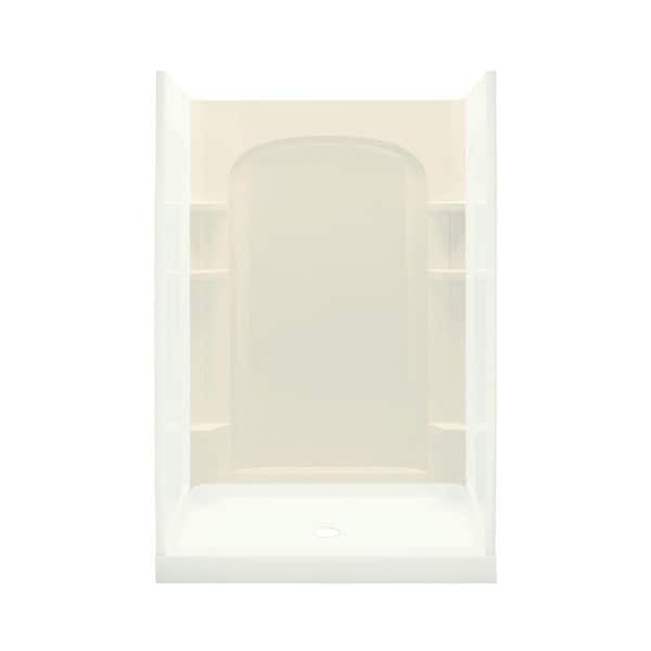 STERLING Ensemble 1-5/8 in. x 48 in. x 72-1/2 in. 1-piece Direct-to-Stud Shower Back Wall in Biscuit
