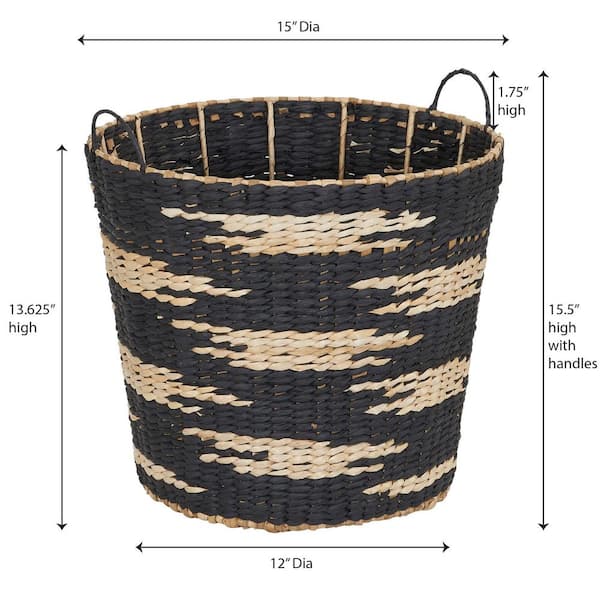 Black Y-Weave Storage Basket, Extra Large