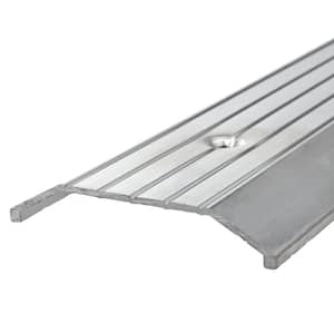 3 in. x 36 in. Silver Fluted Top Saddle Threshold