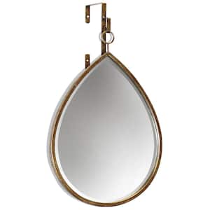 Haile 24 in. x 16 in. Rustic Novelty Framed Gold Decorative Mirror