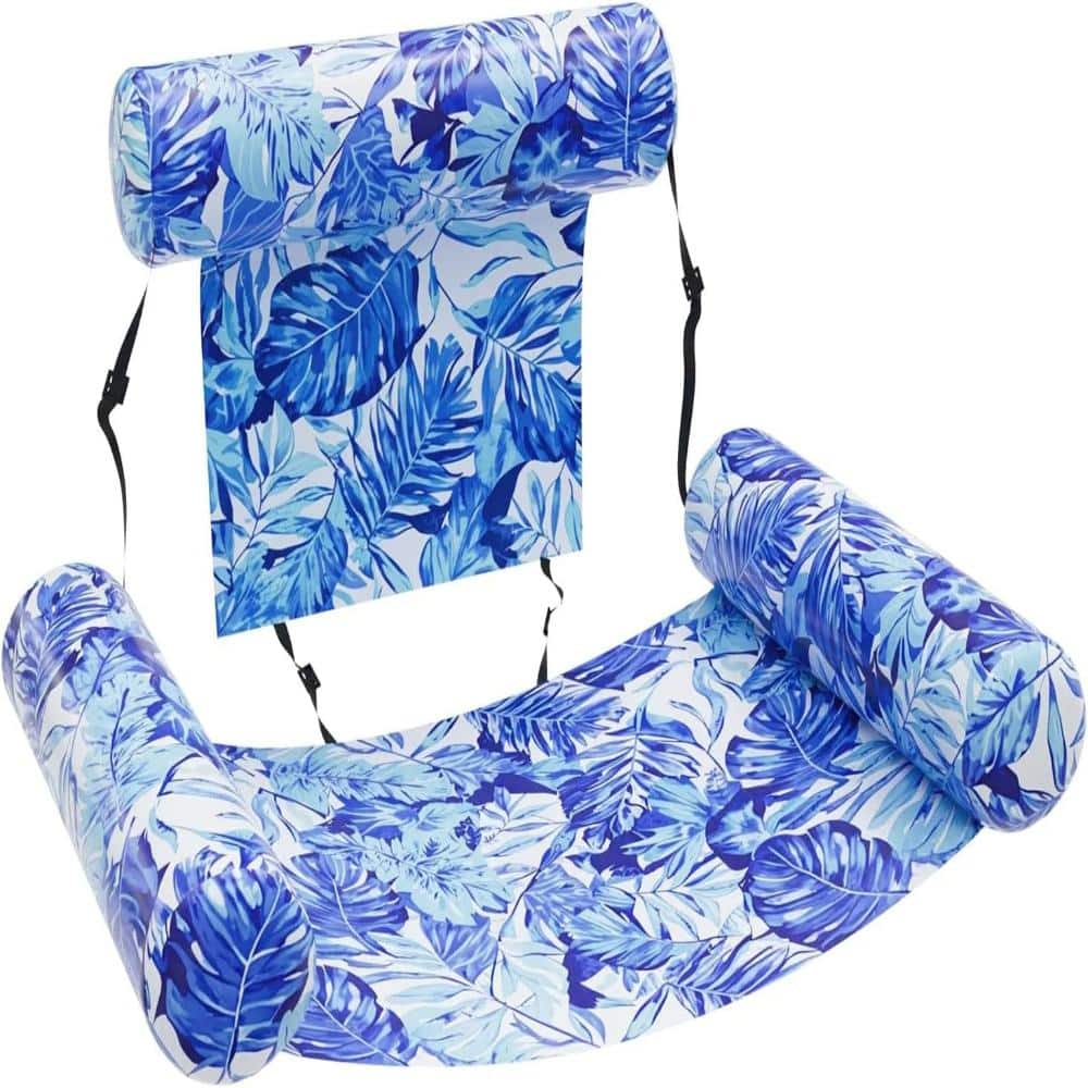 Adult Inflatable Mesh Pool Float Lounge Chair, Tropical Print Portable Floating Sofa for Pool Beach Lake Summer price history on PriceWatchPro