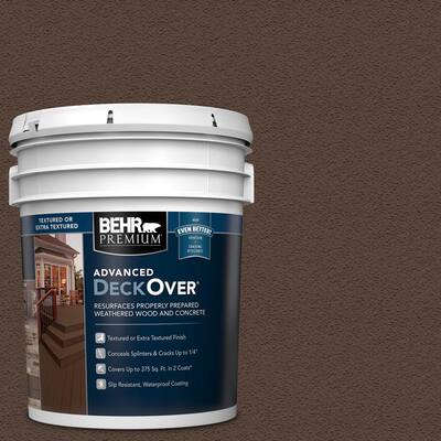 5 gal. #SC-201 English Brown Textured Solid Color Exterior Wood and Concrete Coating