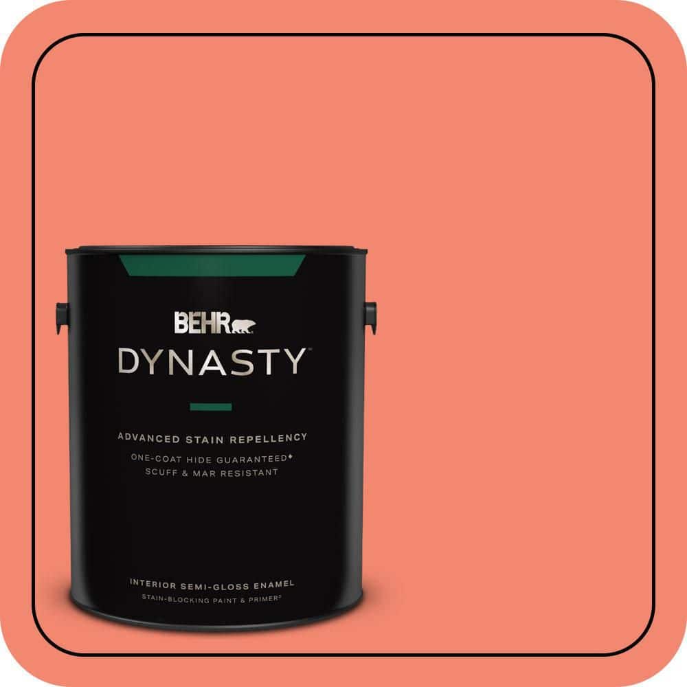 1 gal. #190B-5 Juicy Passionfruit Semi-Gloss Enamel Interior Stain-Blocking Paint & Primer price history on PriceWatchPro