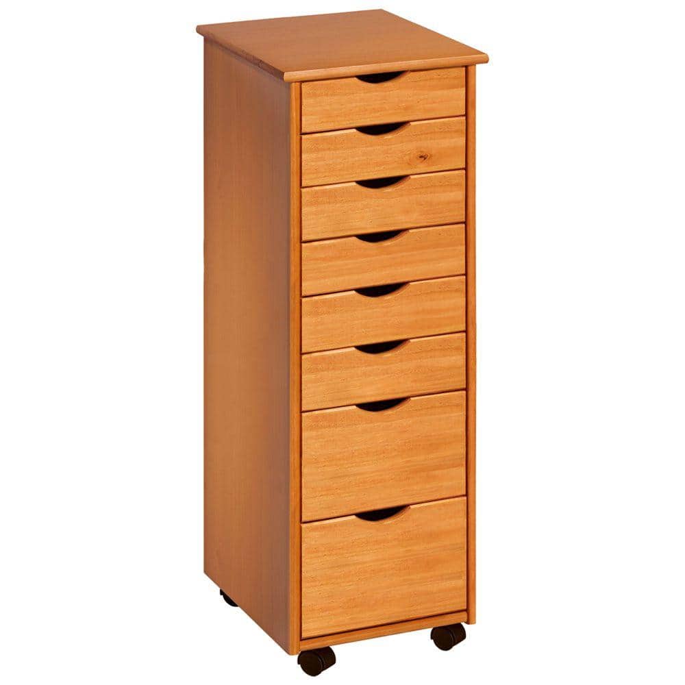 Pine Mobile Storage Roll Cart