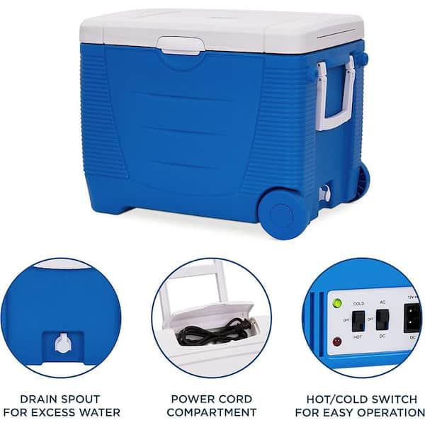 Ivation 24 L Portable Electric Cooler, Camping Fridge With Car