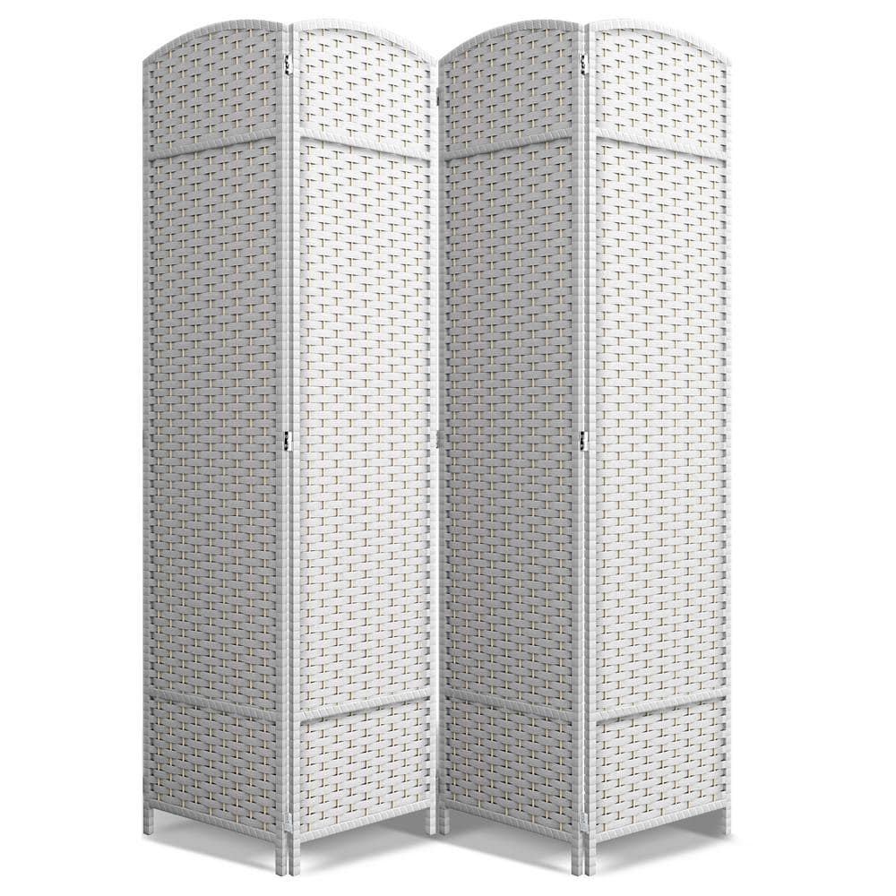 4-Panel Room Divider 6 ft. Tall, Extra Wide Double Hinged Privacy Screen Pa