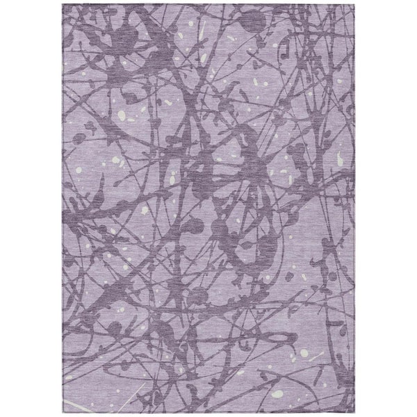 Chantille Machine Washable Indoor/Outdoor Abstract ACN2597 Lavender 3 ft. x 4 ft. Area Rug