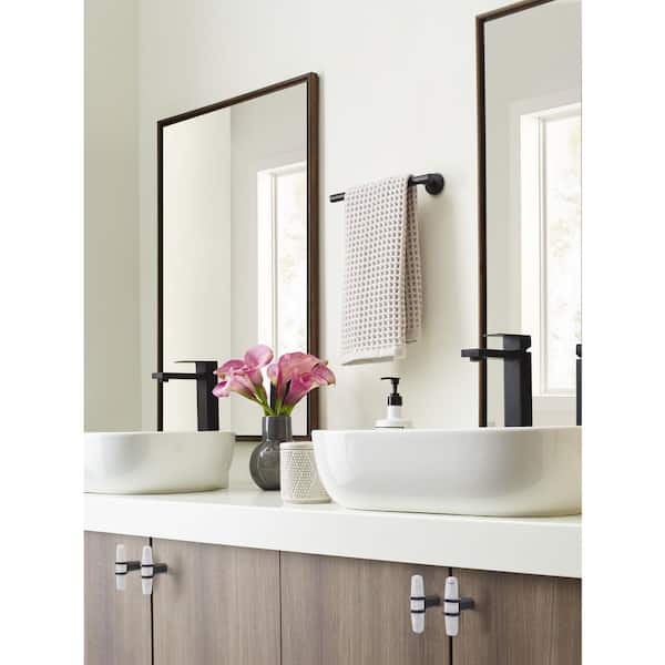 Amerock Arrondi 9-in Matte Black Wall Mount Single Towel Bar Amerock Arrondi 9-in Matte Black Wall Mount Single Towel Bar
