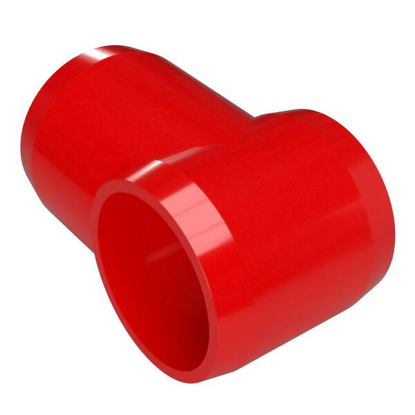 Formufit F034STE-RD-8 Slip Tee PVC Fitting, Furniture Grade, 3/4 size, Red (Pack of 8)