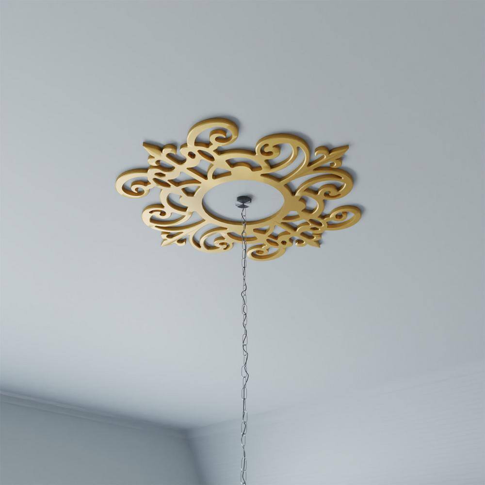 20-Inch Gold PVC Ornate Ceiling Medallion