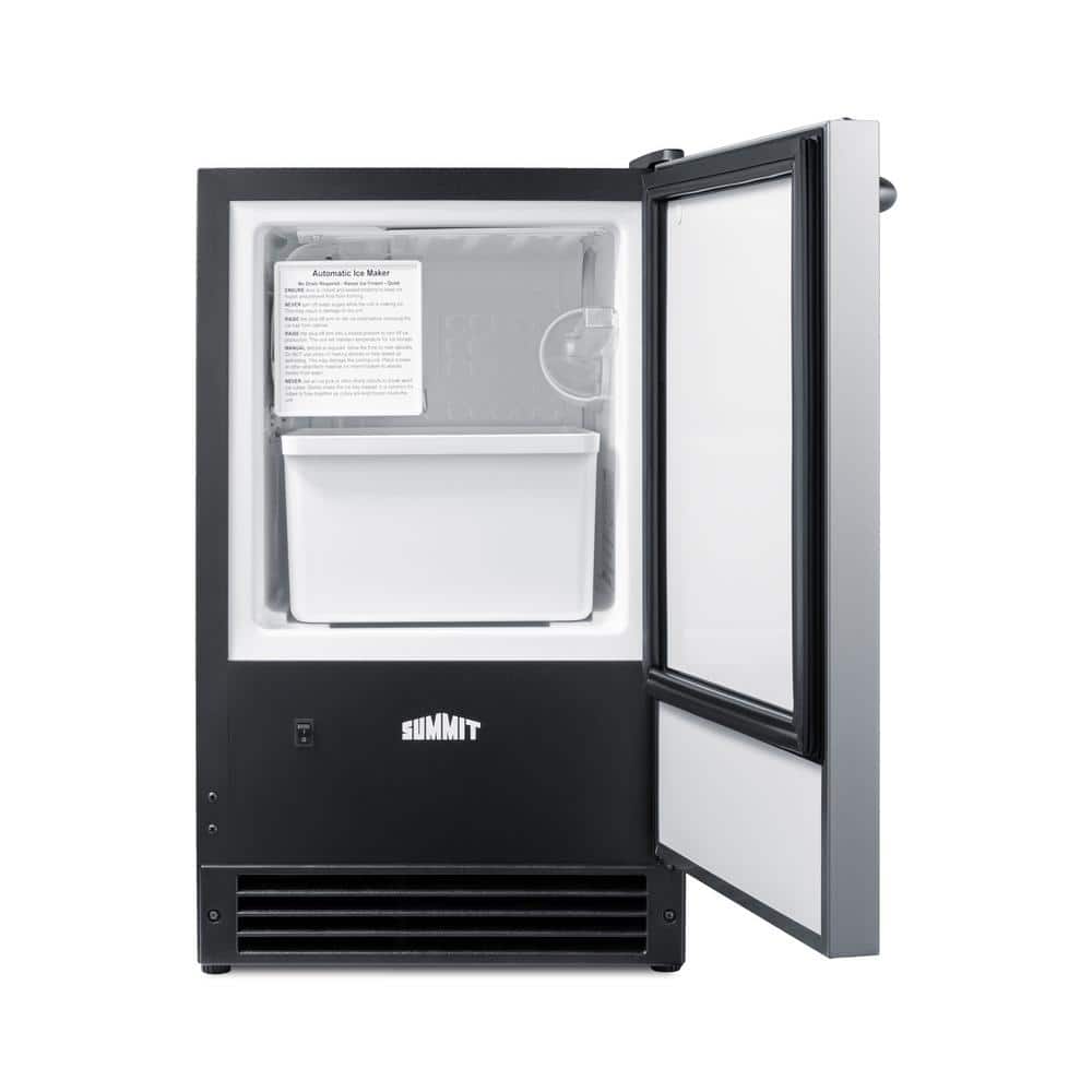 Summit 15" Stainless Steel Undercounter Crescent Ice Maker