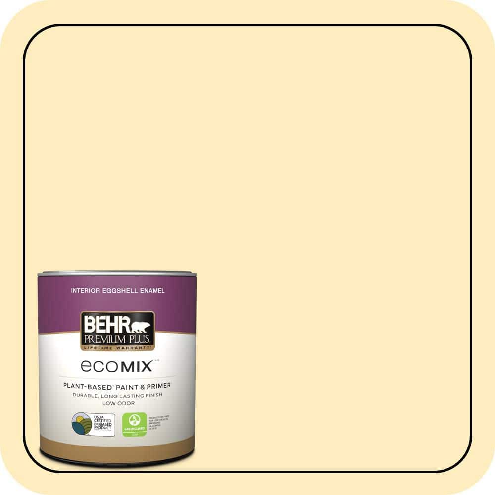 1 qt. #P290-1 Soft Buttercup Eggshell Enamel EcoMix Plant-Based Interior Paint & Primer price history on PriceWatchPro