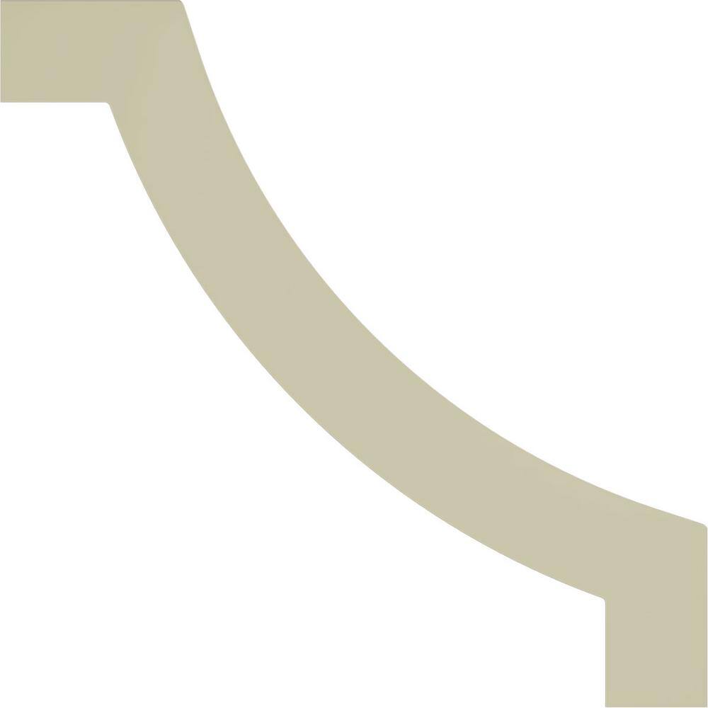 6" x 6" White Urethane Traditional Crown Moulding Corner