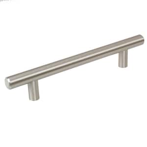5 in. Thick Solid 7-3/8 in. Center-to-Center Long Stainless Steel Finish Bar Handle Pull (10-Pack)