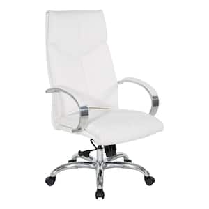 Pro-Line II 7200 Series Delux High Back Executive Chair In Dillon Snow with Polished Aluminum Base