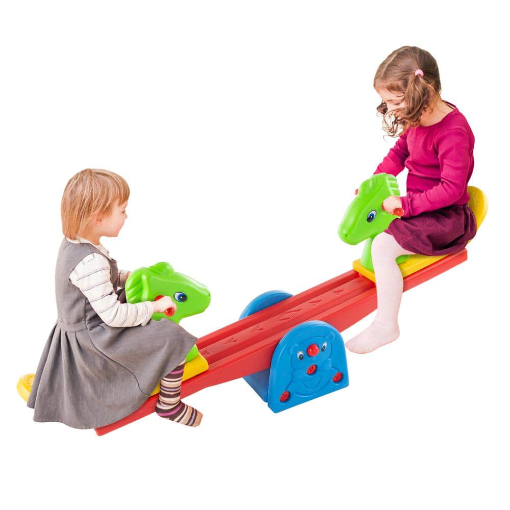 Bright Multicolor Animal Seesaw with Easy-Grip Handles