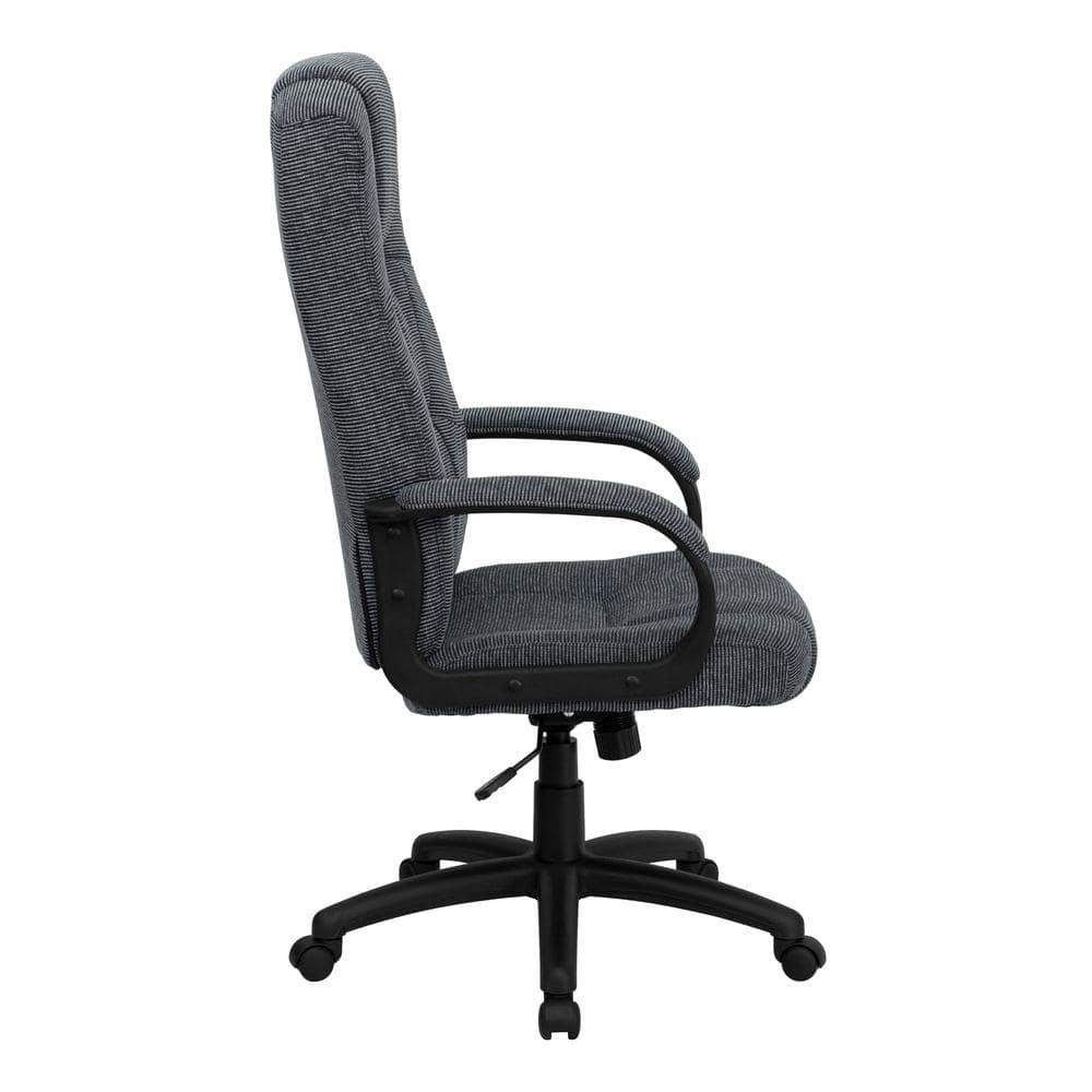 ErgoComfort High Back Gray Polyester Executive Swivel Chair