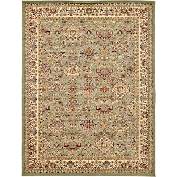 Unique Loom Voyage Colonial Light Green 9' 0 x 12' 0 Area Rug