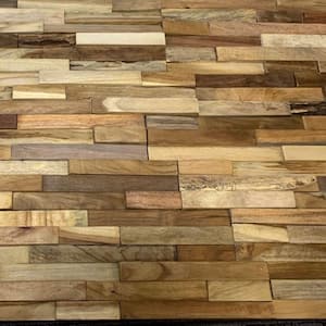 5/8 in. x 5-7/8 in. x 23-3/4 in. Reclaimed Multi-Dimensional Hardwood Decorative Wall Panel (6-Pack)