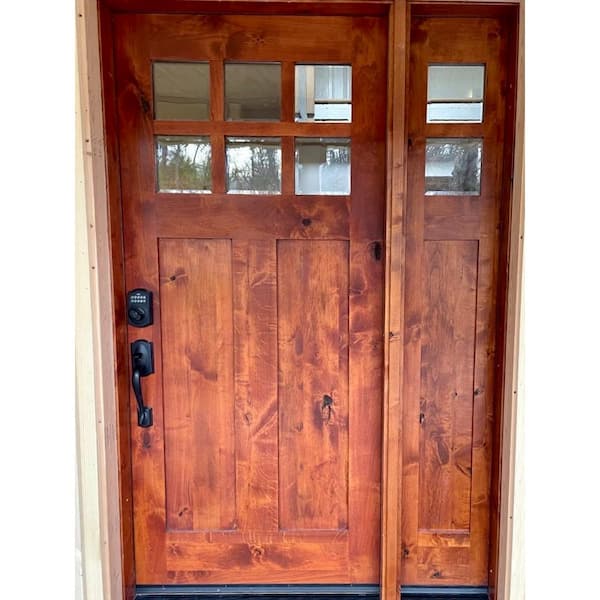 Cherry Door Stained With American Walnut Stain Wood - Doors by Decora