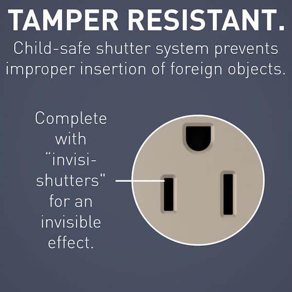 radiant 15 Amp 120-Volt Single-Pole/3-Way Rocker Light Switch plus Tamper Resistant Outlet, Nickel