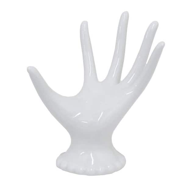 Unbranded 5 in. H White Ceramic Hand Ring Holder