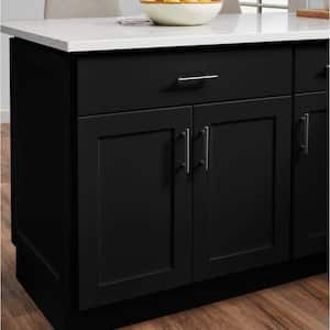 Avondale 30 in. W x 24 in. D x 34.5 in. H Ready to Assemble Plywood Shaker Base Kitchen Cabinet in Raven Black