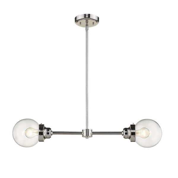 Acclaim Lighting Portsmith 2-Light Nickel Island IN21224PN The Home Depot